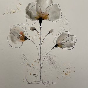 Abstract watercolor art original